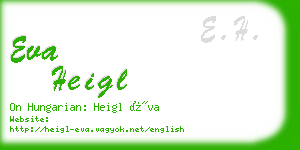 eva heigl business card